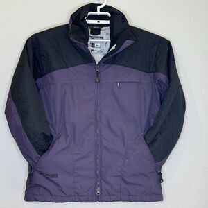 Columbia XCO Women's Jacket Size Medium Purple Black Full Zip Ski Snow Pockets